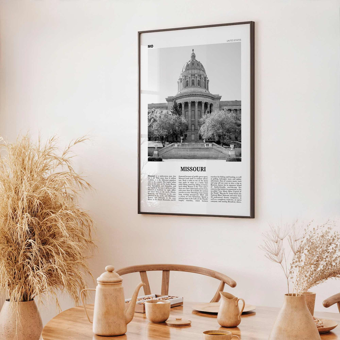 Missouri Print Black and White No 3, Missouri Wall Art, Missouri Poster, Missouri Photo, Missouri Wall Decor, USA, United States
