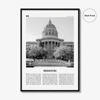 Missouri Print Black and White No 3, Missouri Wall Art, Missouri Poster, Missouri Photo, Missouri Wall Decor, USA, United States