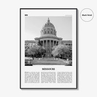 Missouri Print Black and White No 3, Missouri Wall Art, Missouri Poster, Missouri Photo, Missouri Wall Decor, USA, United States