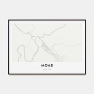 Moab Map Landscape Poster
