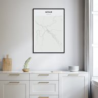 Moab Map Portrait Poster