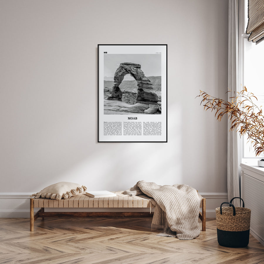Moab Travel B&W Poster