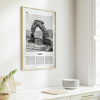 Moab Print Black and White, Moab Wall Art, Moab Poster, Moab Photo, Moab Wall Décor, Utah, USA, United States, North America