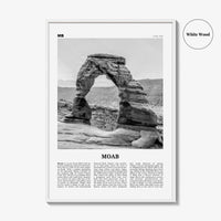 Moab Print Black and White, Moab Wall Art, Moab Poster, Moab Photo, Moab Wall Décor, Utah, USA, United States, North America