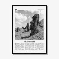 Moai Statues Print Black and White, Moai Statues Wall Art, Moai Statues Poster, Moai Statues Photo, Moai Statues Wall Décor, Chile
