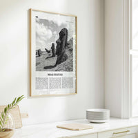 Moai Statues Print Black and White, Moai Statues Wall Art, Moai Statues Poster, Moai Statues Photo, Moai Statues Wall Décor, Chile