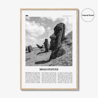 Moai Statues Print Black and White, Moai Statues Wall Art, Moai Statues Poster, Moai Statues Photo, Moai Statues Wall Décor, Chile
