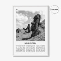 Moai Statues Print Black and White, Moai Statues Wall Art, Moai Statues Poster, Moai Statues Photo, Moai Statues Wall Décor, Chile
