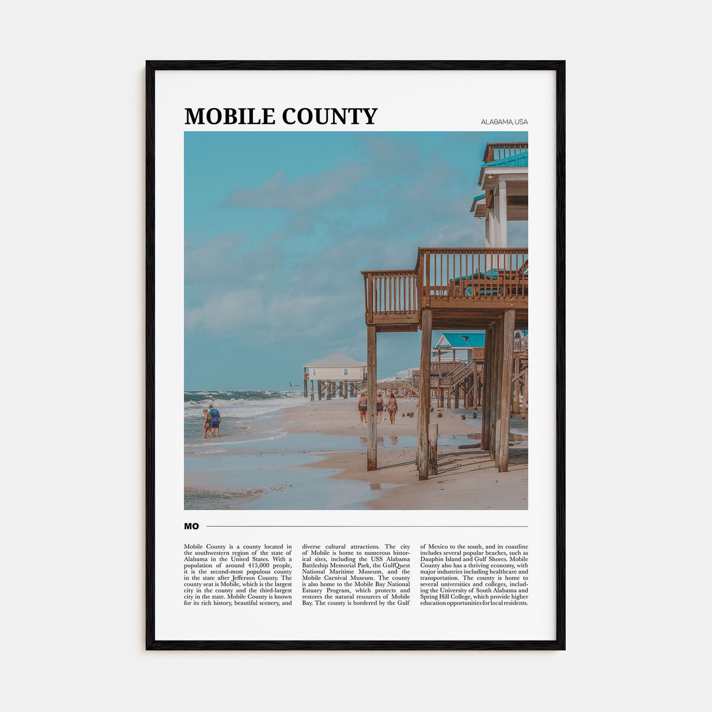Mobile County Travel Color Poster
