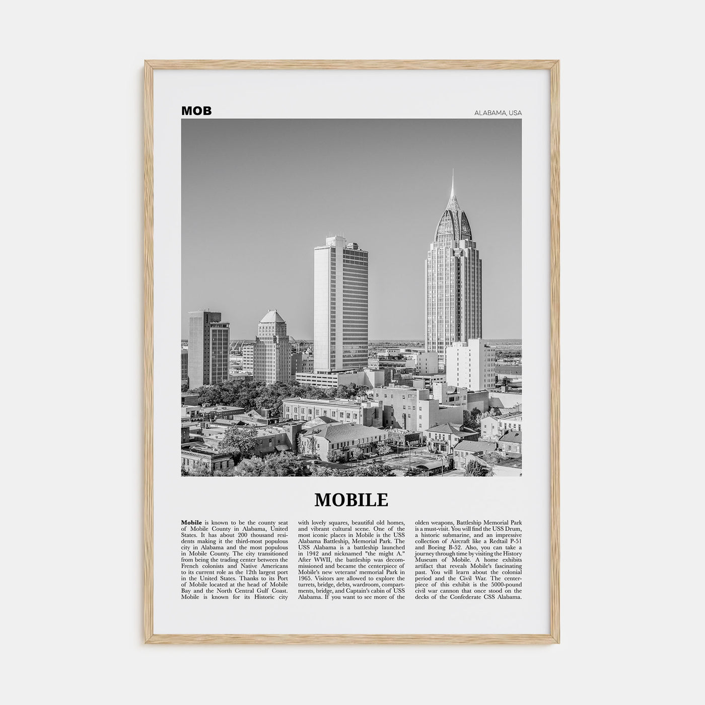 Mobile Travel B&W Poster