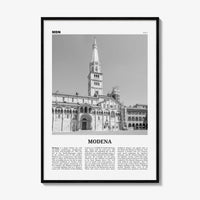 Modena Print Black and White, Modena Wall Art, Modena Poster, Modena Photo, Modena Wall Décor, Modena Map, Italy