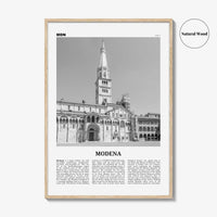 Modena Print Black and White, Modena Wall Art, Modena Poster, Modena Photo, Modena Wall Décor, Modena Map, Italy