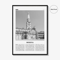 Modena Print Black and White, Modena Wall Art, Modena Poster, Modena Photo, Modena Wall Décor, Modena Map, Italy