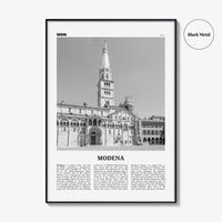 Modena Print Black and White, Modena Wall Art, Modena Poster, Modena Photo, Modena Wall Décor, Modena Map, Italy