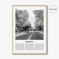 Modesto Print Black and White, Modesto Wall Art, Modesto Poster, Modesto Photo, Modesto Wall Décor, Modesto Map, California, USA
