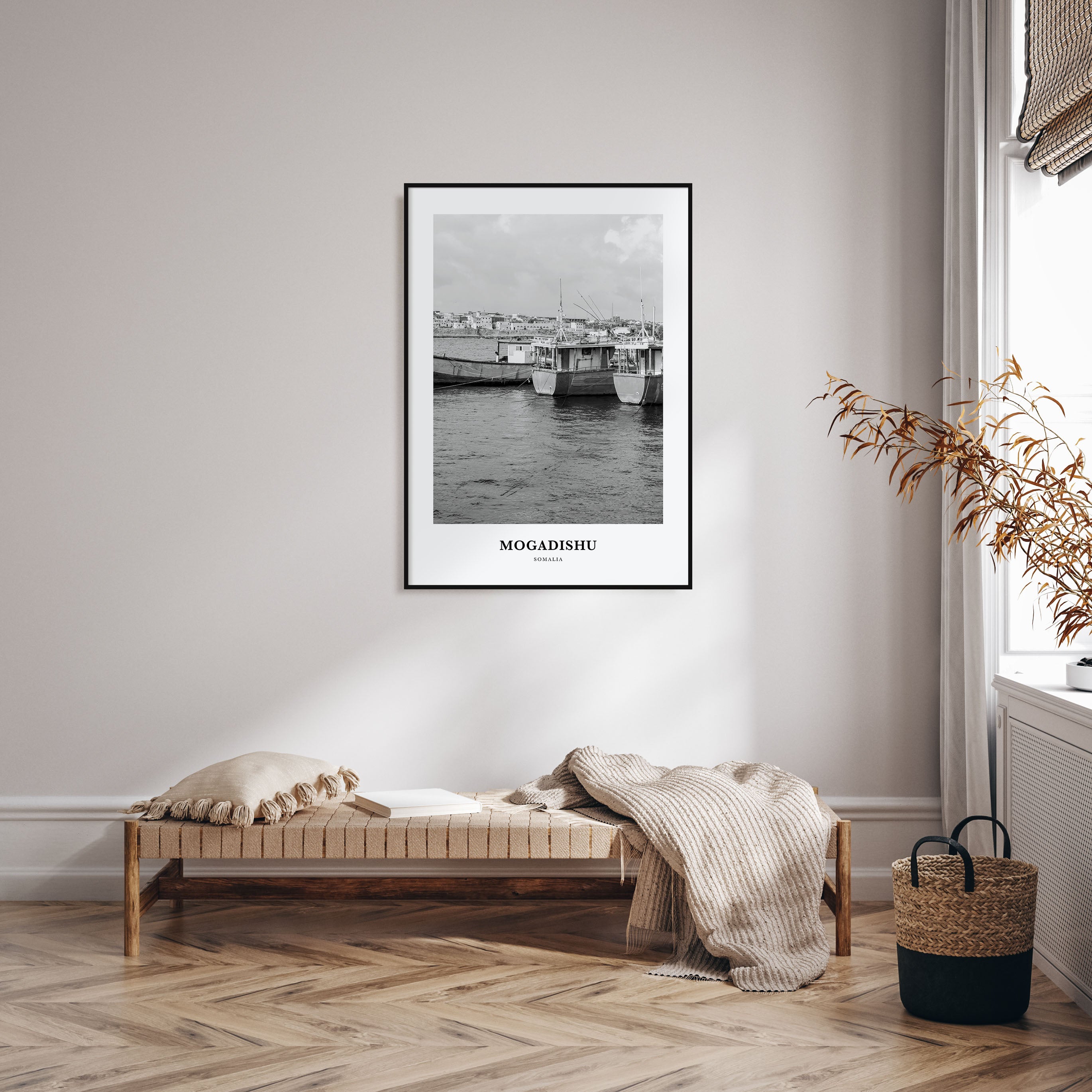 Mogadishu Portrait B&W Poster