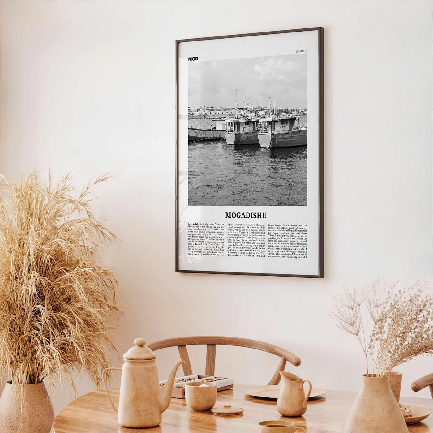 Mogadishu Print Black and White, Mogadishu Wall Art, Mogadishu Poster, Mogadishu Photo, Mogadishu Wall Décor, Muqdisho, Somalia, مقديشو