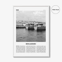 Mogadishu Print Black and White, Mogadishu Wall Art, Mogadishu Poster, Mogadishu Photo, Mogadishu Wall Décor, Muqdisho, Somalia, مقديشو