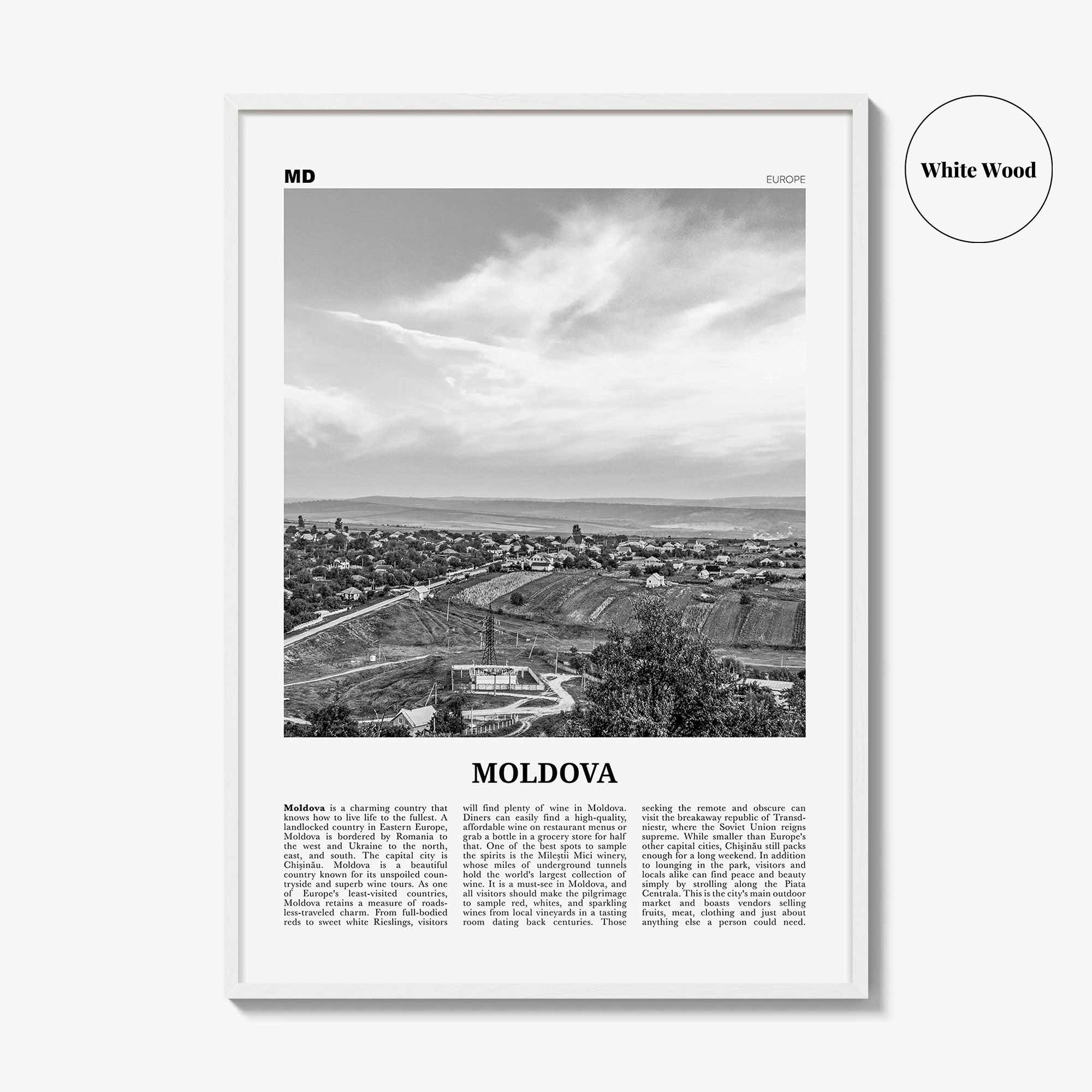 Moldova Print Black and White, Moldova Wall Art, Moldova Poster, Moldova Photo, Moldova Wall Decor, Republica Moldova, Chișinău, Europe