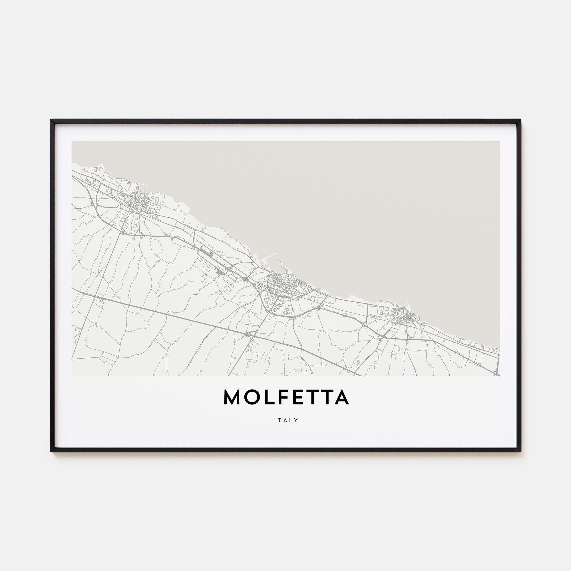 Molfetta Map Landscape Poster