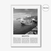 Molfetta Print Black and White, Molfetta Wall Art, Molfetta Poster, Molfetta Photo, Molfetta Wall Décor, Molfetta Map,