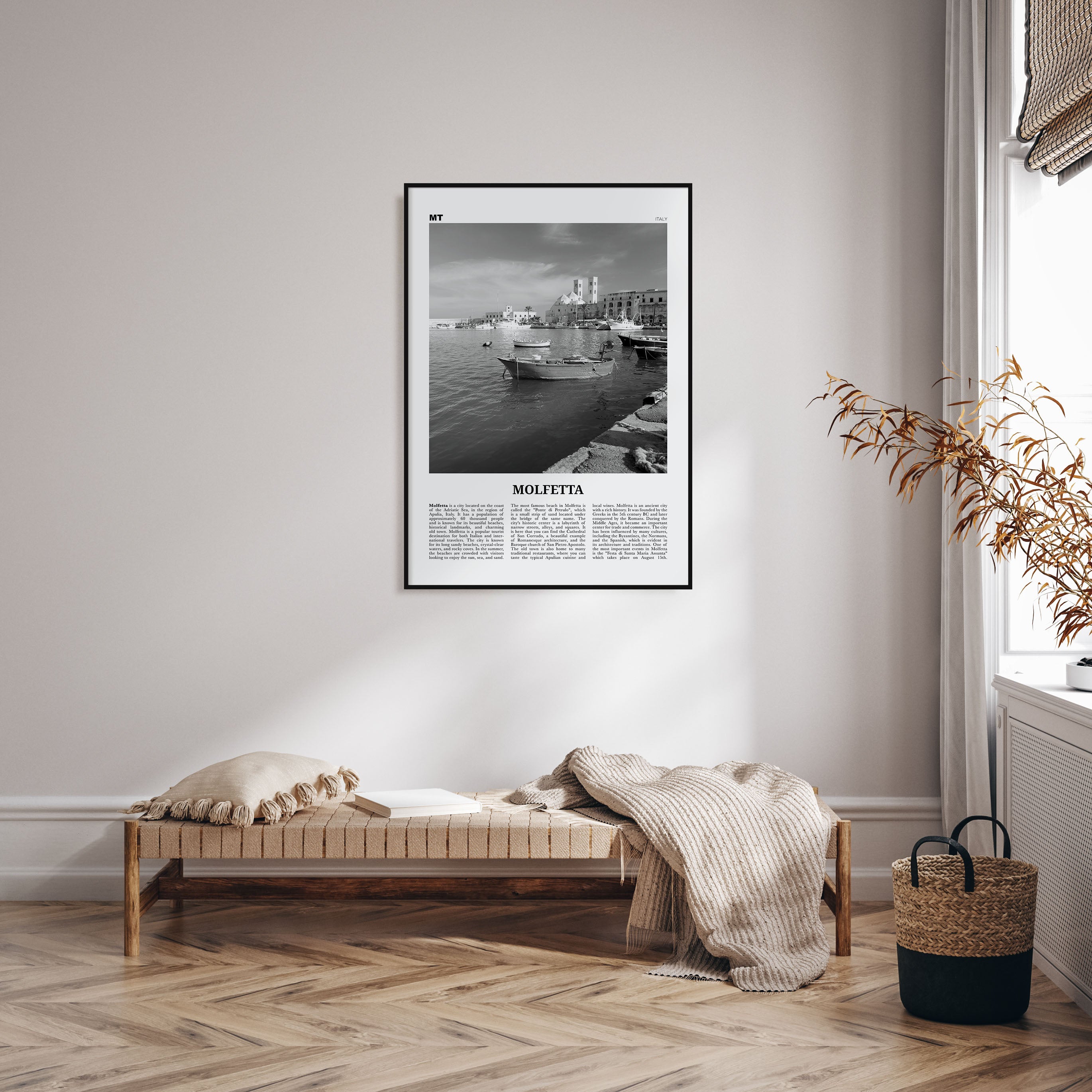 Molfetta Travel B&W Poster