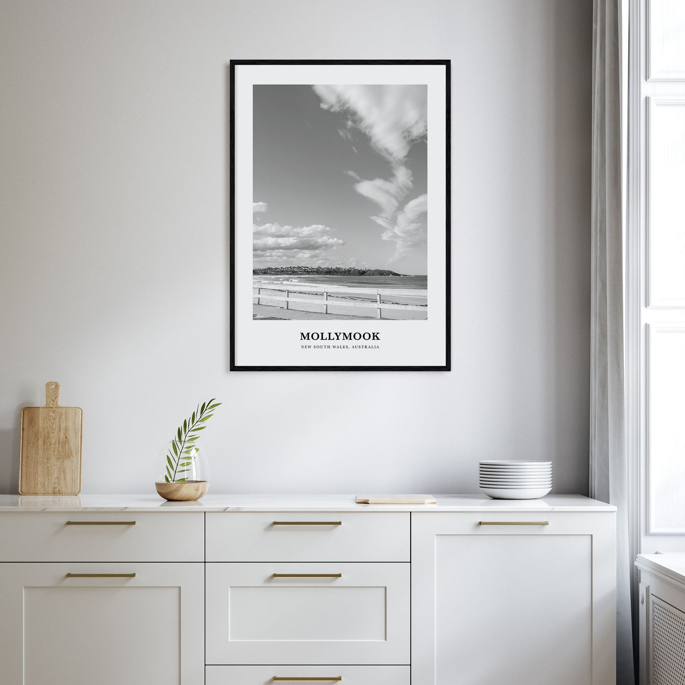 Mollymook Portrait B&W Poster