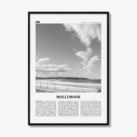Mollymook Print Black and White, Mollymook Wall Art, Mollymook Poster, Mollymook Photo, Mollymook Wall Décor, New South Wales, Australia