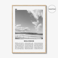 Mollymook Print Black and White, Mollymook Wall Art, Mollymook Poster, Mollymook Photo, Mollymook Wall Décor, New South Wales, Australia
