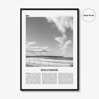Mollymook Print Black and White, Mollymook Wall Art, Mollymook Poster, Mollymook Photo, Mollymook Wall Décor, New South Wales, Australia