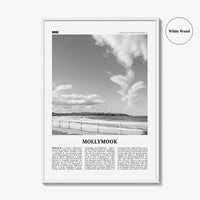 Mollymook Print Black and White, Mollymook Wall Art, Mollymook Poster, Mollymook Photo, Mollymook Wall Décor, New South Wales, Australia