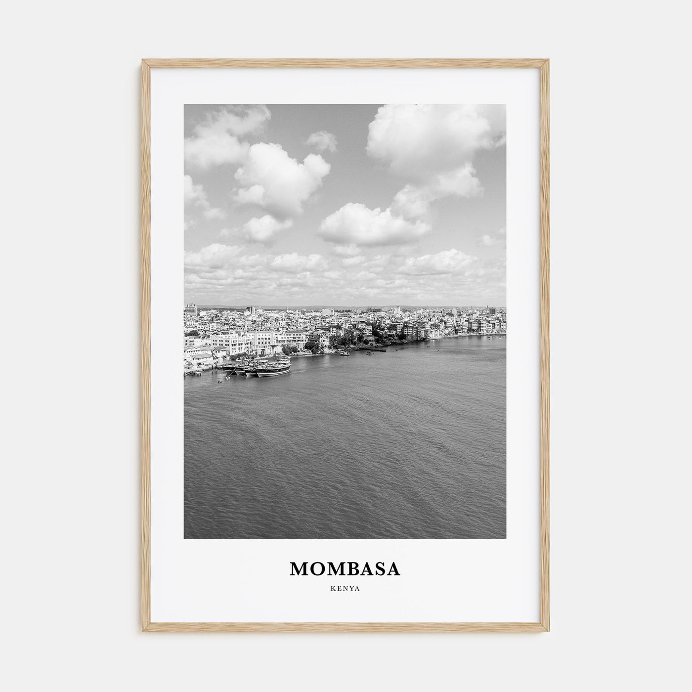 Mombasa Portrait B&W Poster