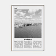 Mombasa Travel B&W Poster