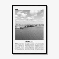 Mombasa Print Black and White, Mombasa Wall Art, Mombasa Poster, Mombasa Photo, Mombasa Wall Decor, City Art Print, Kenya, Africa