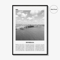 Mombasa Print Black and White, Mombasa Wall Art, Mombasa Poster, Mombasa Photo, Mombasa Wall Decor, City Art Print, Kenya, Africa