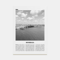 Mombasa Travel B&W Poster