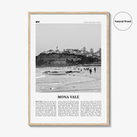 Mona Vale Print Black and White, Mona Vale Wall Art, Mona Vale Poster, Mona Vale Beach Photo, Sydney, Australia
