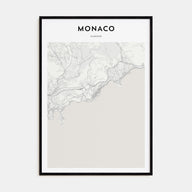 Monaco Map Portrait Poster