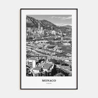 Monaco Portrait B&W Poster