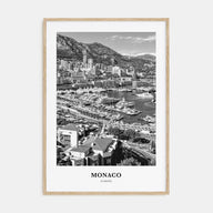 Monaco Portrait B&W Poster