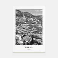 Monaco Portrait B&W Poster