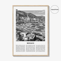 Monaco Print Black and White, Monaco Wall Art, Monaco Poster, Monaco Photo, Mùnegu, Mónegue, France, Europe, Monte Carlo, French Riviera