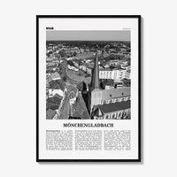 Monchengladbach Print Black and White, Mönchengladbach Wall Art, Mönchengladbach Poster, Mönchengladbach Photo, Décor, Mönchengladbach Map