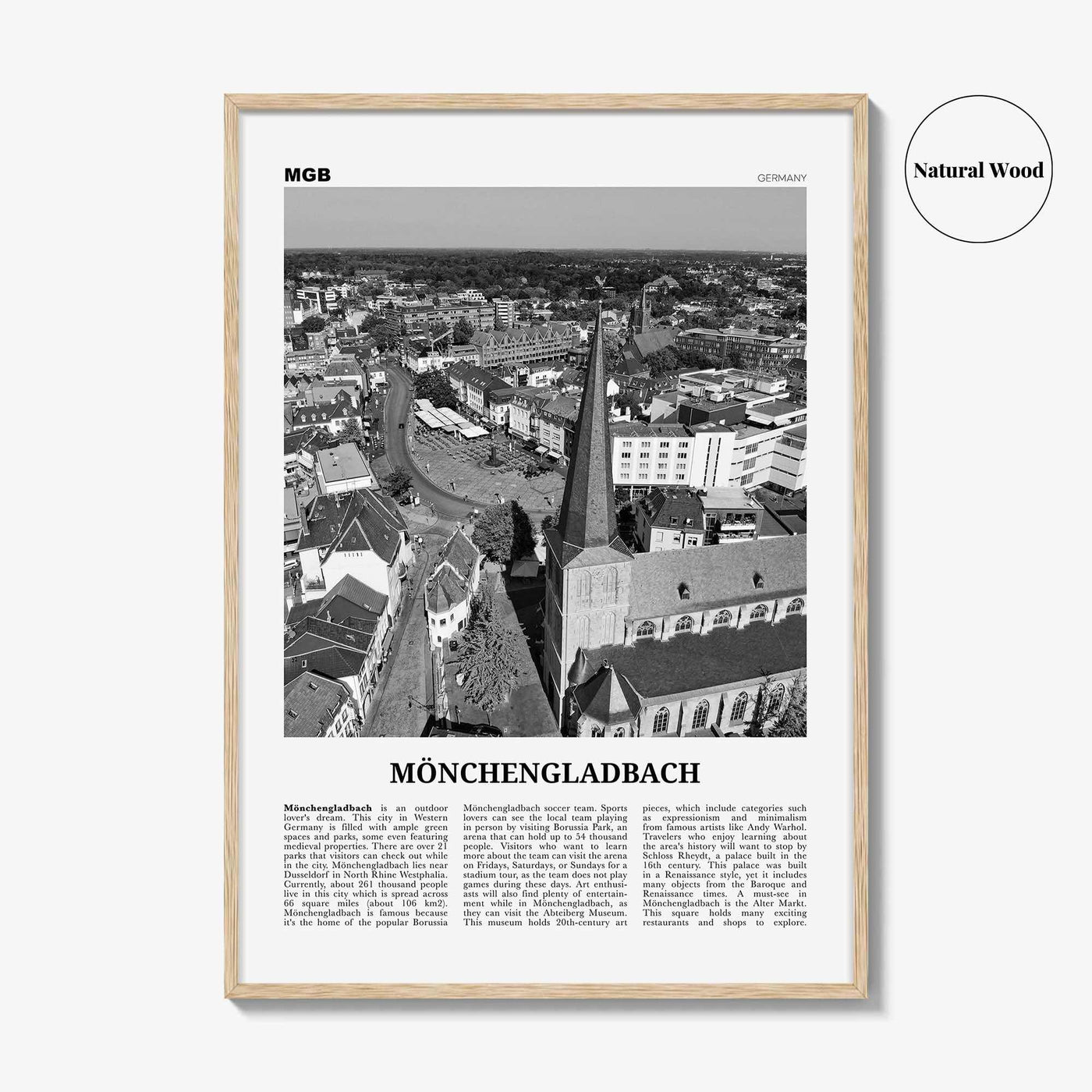 Monchengladbach Print Black and White, Mönchengladbach Wall Art, Mönchengladbach Poster, Mönchengladbach Photo, Décor, Mönchengladbach Map