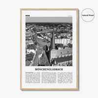 Monchengladbach Print Black and White, Mönchengladbach Wall Art, Mönchengladbach Poster, Mönchengladbach Photo, Décor, Mönchengladbach Map