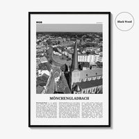 Monchengladbach Print Black and White, Mönchengladbach Wall Art, Mönchengladbach Poster, Mönchengladbach Photo, Décor, Mönchengladbach Map