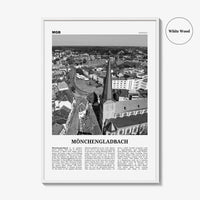 Monchengladbach Print Black and White, Mönchengladbach Wall Art, Mönchengladbach Poster, Mönchengladbach Photo, Décor, Mönchengladbach Map