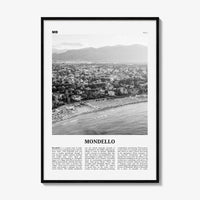Mondello Print Black and White, Mondello Wall Art, Mondello Poster, Mondello Photo, Mondello Wall Décor, Mondello Map, Italy