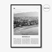 Mondello Print Black and White, Mondello Wall Art, Mondello Poster, Mondello Photo, Mondello Wall Décor, Mondello Map, Italy