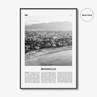 Mondello Print Black and White, Mondello Wall Art, Mondello Poster, Mondello Photo, Mondello Wall Décor, Mondello Map, Italy